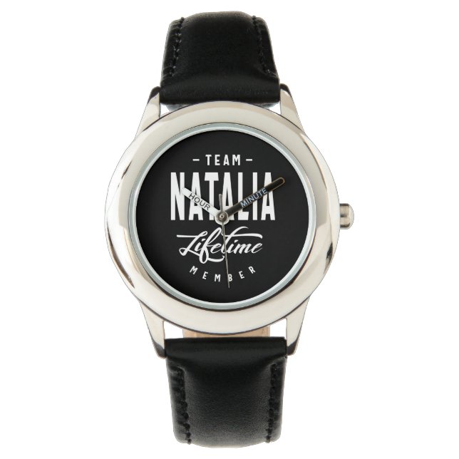 Natalia Personalized Name Birthday Gift Watch (Front)