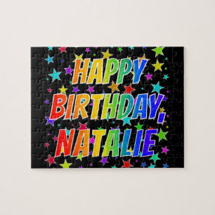 "NATALIE" First Name, Fun "HAPPY BIRTHDAY" Jigsaw Puzzle