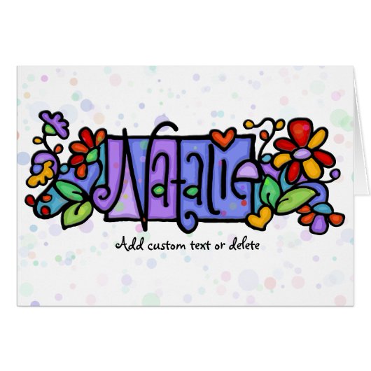 NATALIE hand-painted custom name Cards (Front Horizontal)