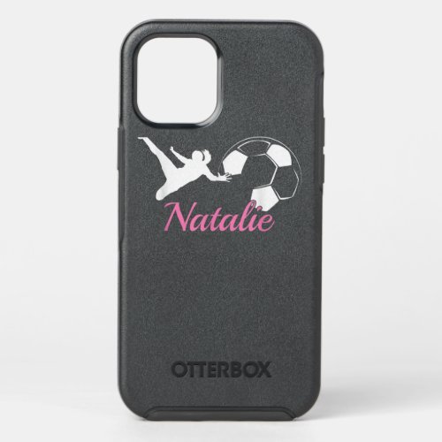 Natalie Name Gift Personalized Soccer  OtterBox Symmetry iPhone 12 Pro Case