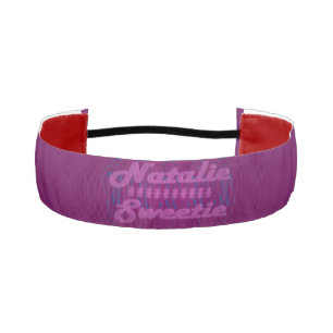 Natalie Sweetie design deep purple Athletic Headband