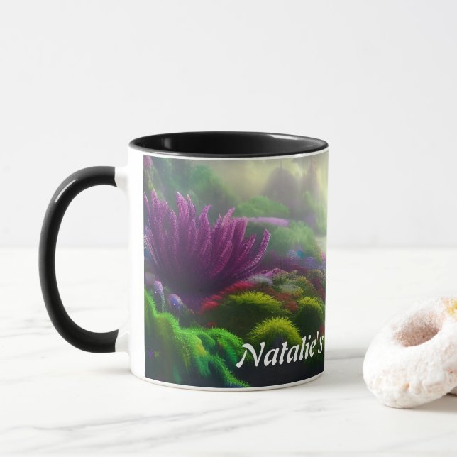 Natalie's Morning Tea Personalized Customizable Mug (With Donut)