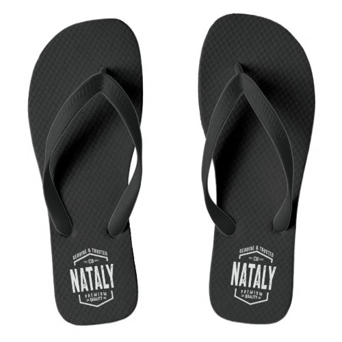 Nataly Personalized Name Birthday Gift Flip Flops