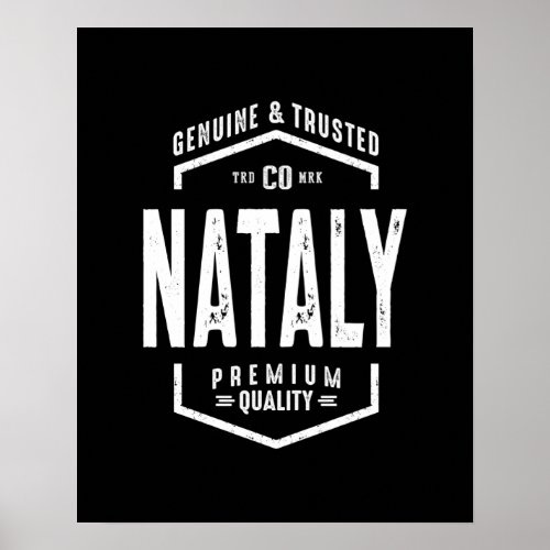 Nataly Personalized Name Birthday Gift Poster