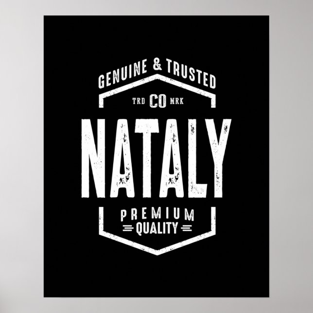 Nataly Personalized Name Birthday Gift Poster (Front)