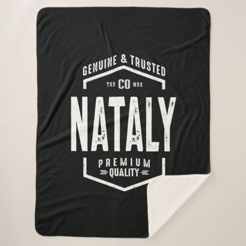 Nataly Personalized Name Birthday Gift Sherpa Blanket