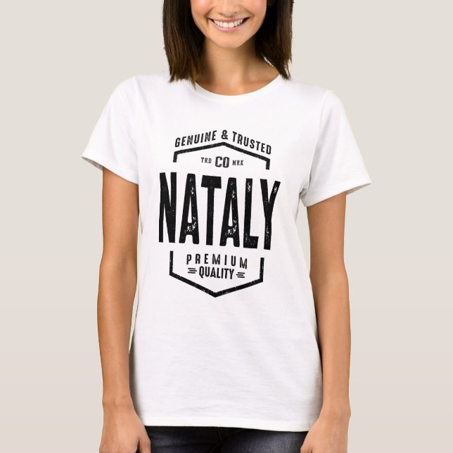 Nataly Personalized Name Birthday Gift T-Shirt (Front)