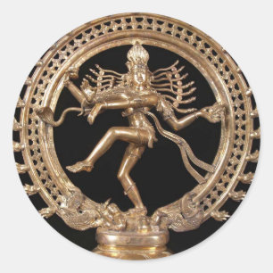 NATARAJ HINDU GOD CLASSIC ROUND STICKER
