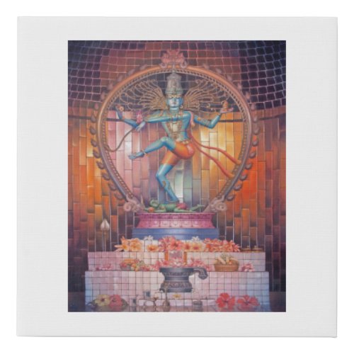 Nataraja _ Hindu God Shiva as a cosmic dancer Faux Canvas Print