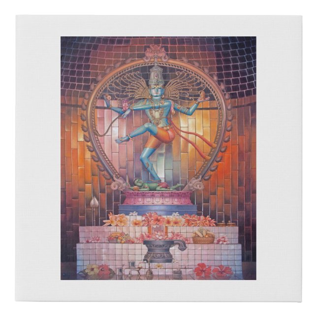 Nataraja - Hindu God Shiva as a cosmic dancer Faux Canvas Print (Front)