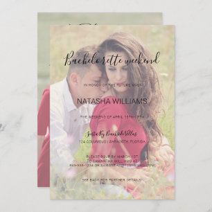 Natasha 2 Photo Bachelorette Weekend & Itinerary Invitation