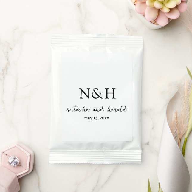 Natasha Monogram Modern Wedding Margarita Drink Mix (Wedding)