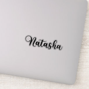 Natasha Name - Handwritten Calligraphy Sticker
