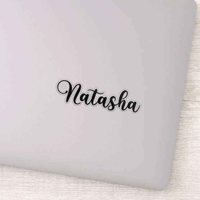 Natasha Name - Handwritten Calligraphy Sticker (Detail)