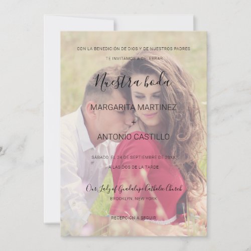 Natasha Nuestra Boda Christian Wedding Invitation