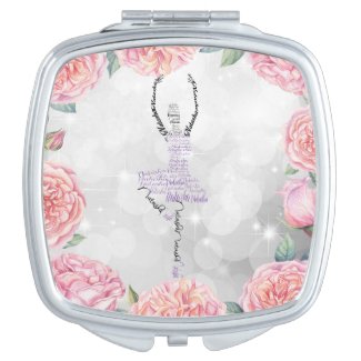 Natasha Personalized Ballerina Dance Gift Compact Mirror