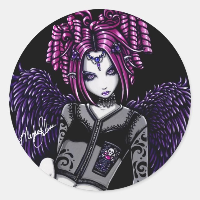 Natasha Pink Guardian Angel Stickers (Front)