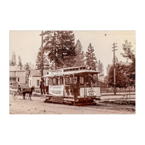 Natatorium Park  Streetcar _ Spokane c 1892 Acrylic Print