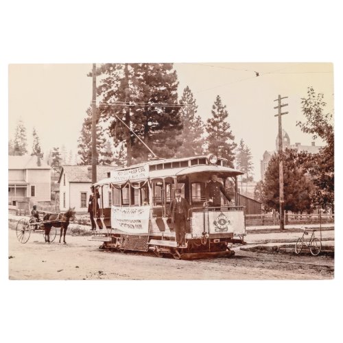 Natatorium Park  Streetcar _ Spokane c 1892 Metal Print