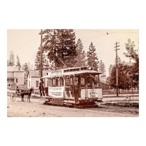 Natatorium Park  Streetcar _ Spokane c 1892 Photo Print