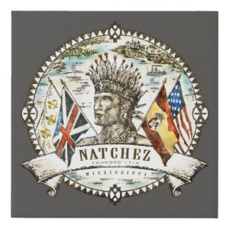 Natchez City Seal Wall Canvas