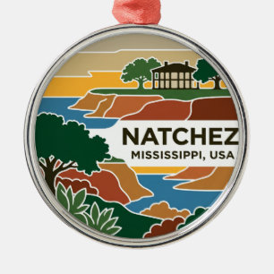 Natchez, Mississippi Mississippi Metal Ornament