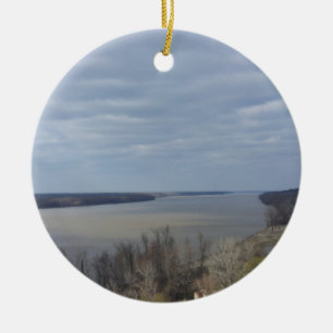 Natchez MS Mississippi River Ceramic Ornament