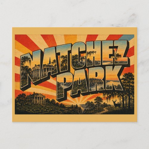 Natchez National Historical Park MS Vintage Travel Postcard