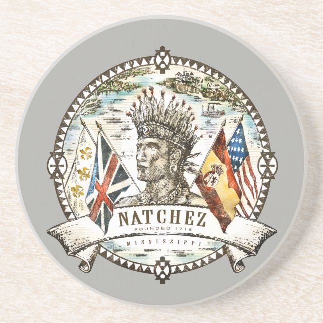 Natchez Seal Color Coaster (Front)