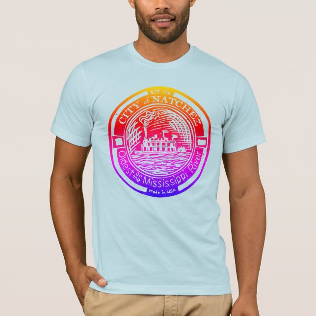 Natchez Sewer Cover Rainbow T-Shirt (Front)