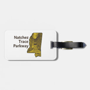 Natchez Trace Parkway Mississippi Map Luggage Tag