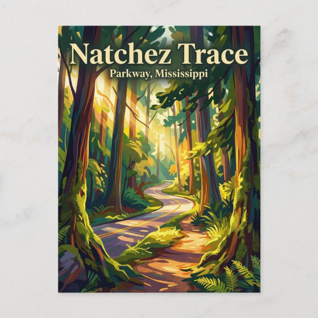 Natchez Trace Parkway Mississippi Postcard (Front)