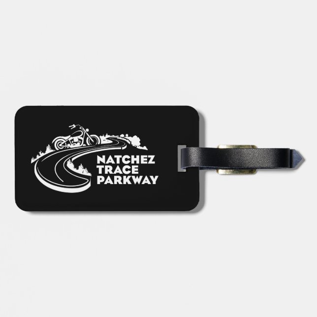 Natchez Trace Parkway Motorcycle Luggage Tag (Back Horizontal)