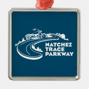 Natchez Trace Parkway Motorcycle Metal Ornament