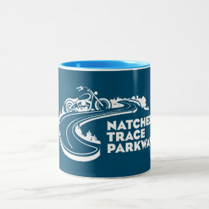 Natchez Trace Parkway Motorcycle Two-Tone Coffee Mug