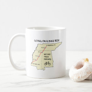 Natchez Trace Route Map Coffee Mug