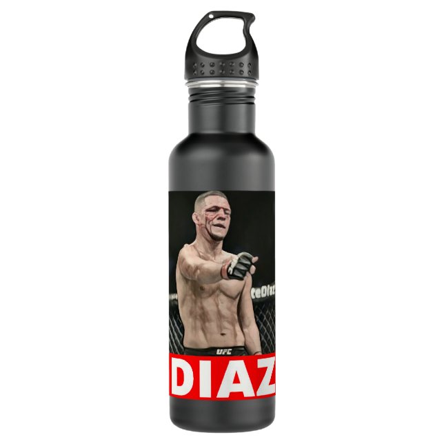 Nate Diaz Classic T Shirt Stainless Steel Water Bottle (Front)