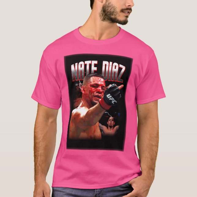 Nate Diaz  Nate Diaz Flip Middle Finger Ufc Nate D T-Shirt (Front)