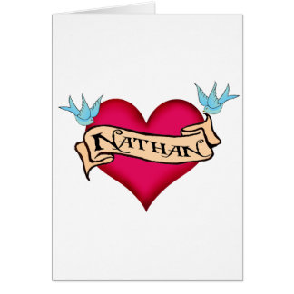 Nathan - Custom Heart Tattoo T-shirts & Gifts Cards