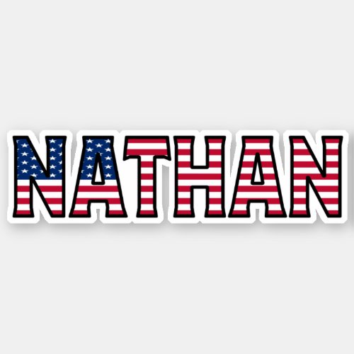Nathan Name First Name USA Sticker Stickerset