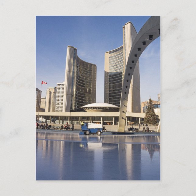 Nathan Phillips Square, Christmas, Toronto Holiday Postcard (Front)