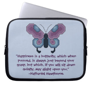 Nathaniel Hawthorne Butterfly Happiness Laptop Cas Sleeve