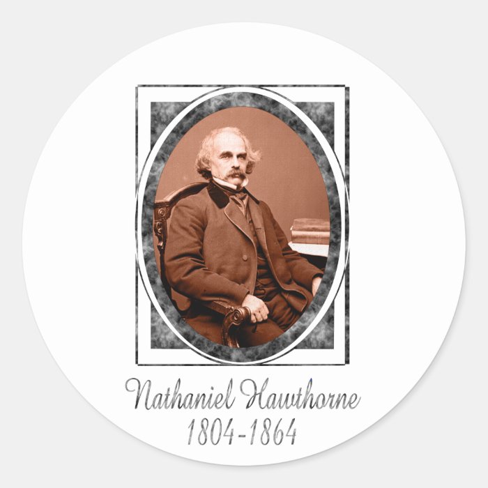 Nathaniel Hawthorne Etiqueta Redonda de