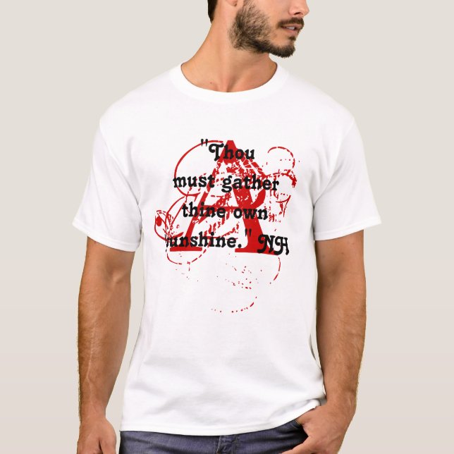 Nathaniel Hawthorne Fans A RED MARK DESIGN T-Shirt (Front)