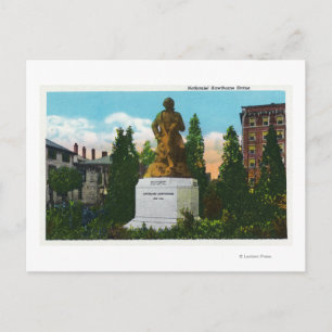 Nathaniel Hawthorne Statue View Postcard