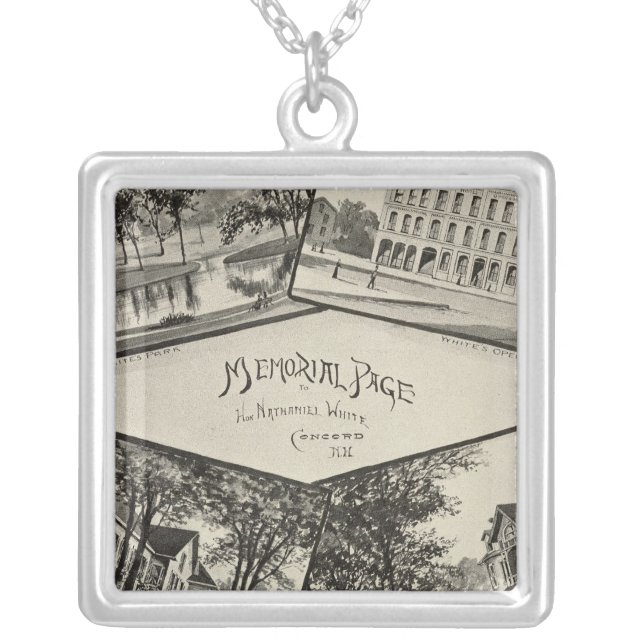 Nathaniel White memorial page Silver Plated Necklace (Front)