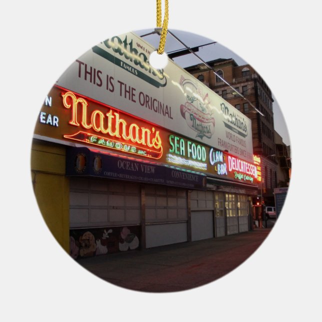 Nathans Coney  Island Christmas ornament (Front)