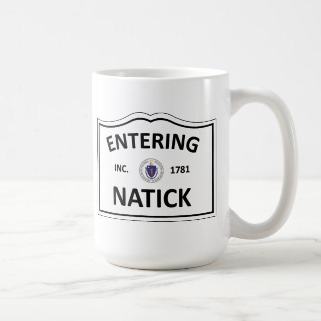 NATICK MASSACHUSETTS Hometown Mass MA Townie Coffee Mug (Right)