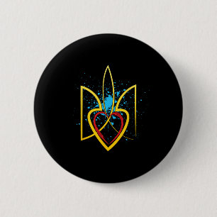 Nation Coat Arms Of Ukraine Ukrainian Kiev Homelan Button