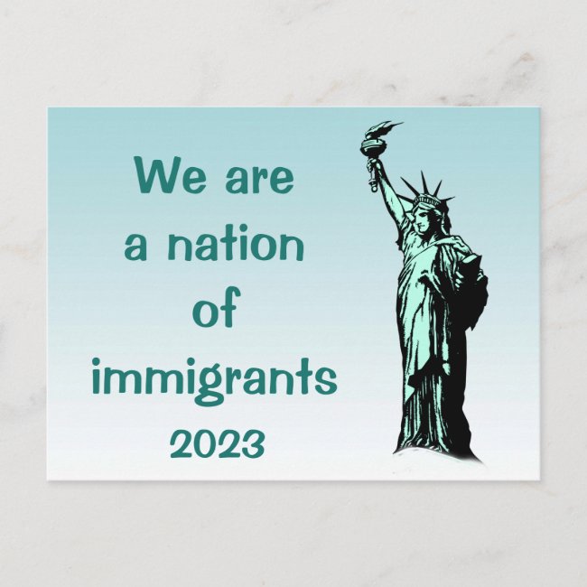 Nation of Immigrants 2023 Back Calendar Postcard